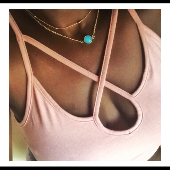 Tops - ✨New! Blush caged bralette crop top✨